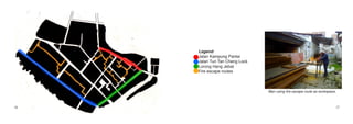 Legend
     Jalan Kampung Pantai
     Jalan Tun Tan Cheng Lock
     Lorong Hang Jebat
     Fire escape routes



                                Man using fire escape route as workspace.



16                                                                      17
 