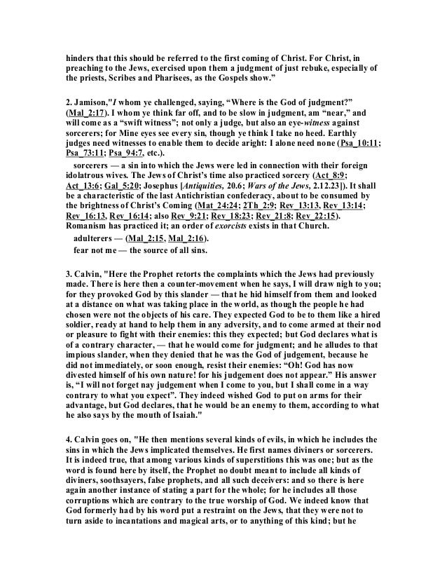 Malachi 3 Commentary Malachi 3 Commentary