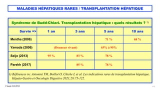 Maladies hépatiques rares et transplantation hépatique