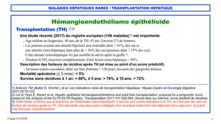 Claude EUGÈNE
MALADIES HÉPATIQUES RARES / TRANSPLANTATION HÉPATIQUE
Hémangioendothéliome épithélioïde


Transplantation (T...