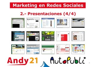 7
2.- Presentaciones (4/4)
 