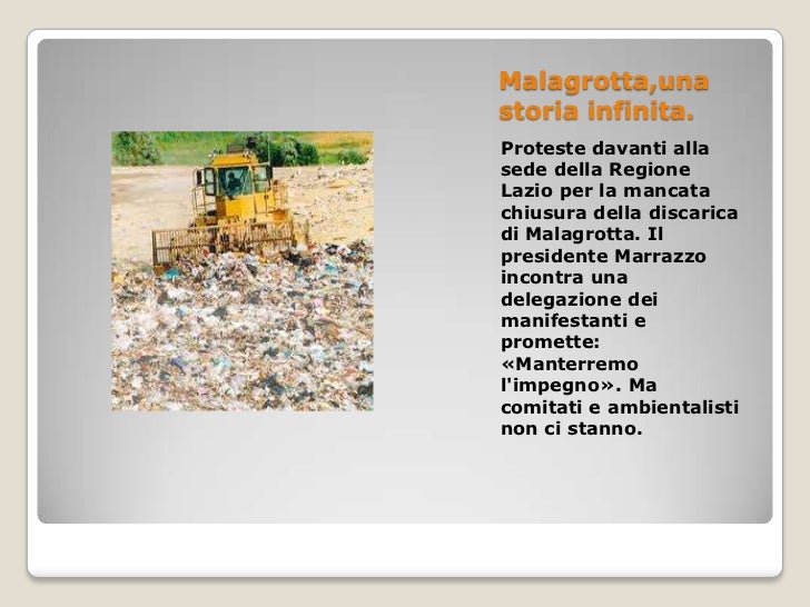 Malagrotta una discarica al capolinea?