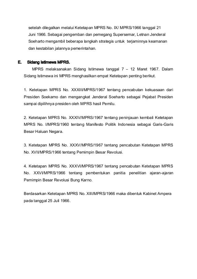 1966 sebelas perintah surat maret Malakal orde baru 1966 sebelas perintah surat maret Malakal orde baru