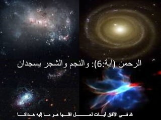 الرحمن   ( آية :6):  والنجم والشجر يسجدان  