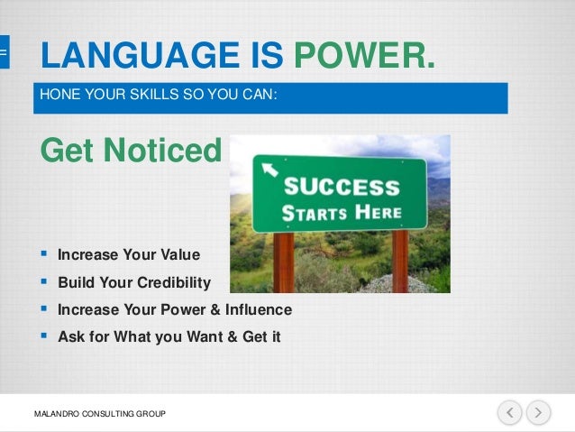 Malandro Consulting Group Speak Up Show Up And Stand Out