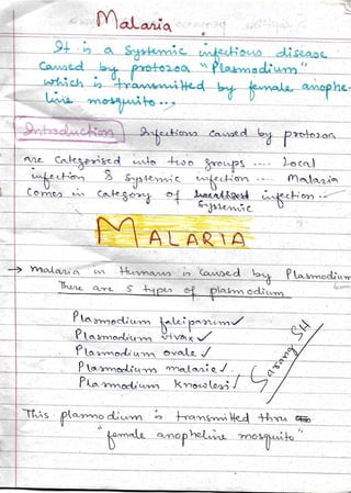 Malaria Notes