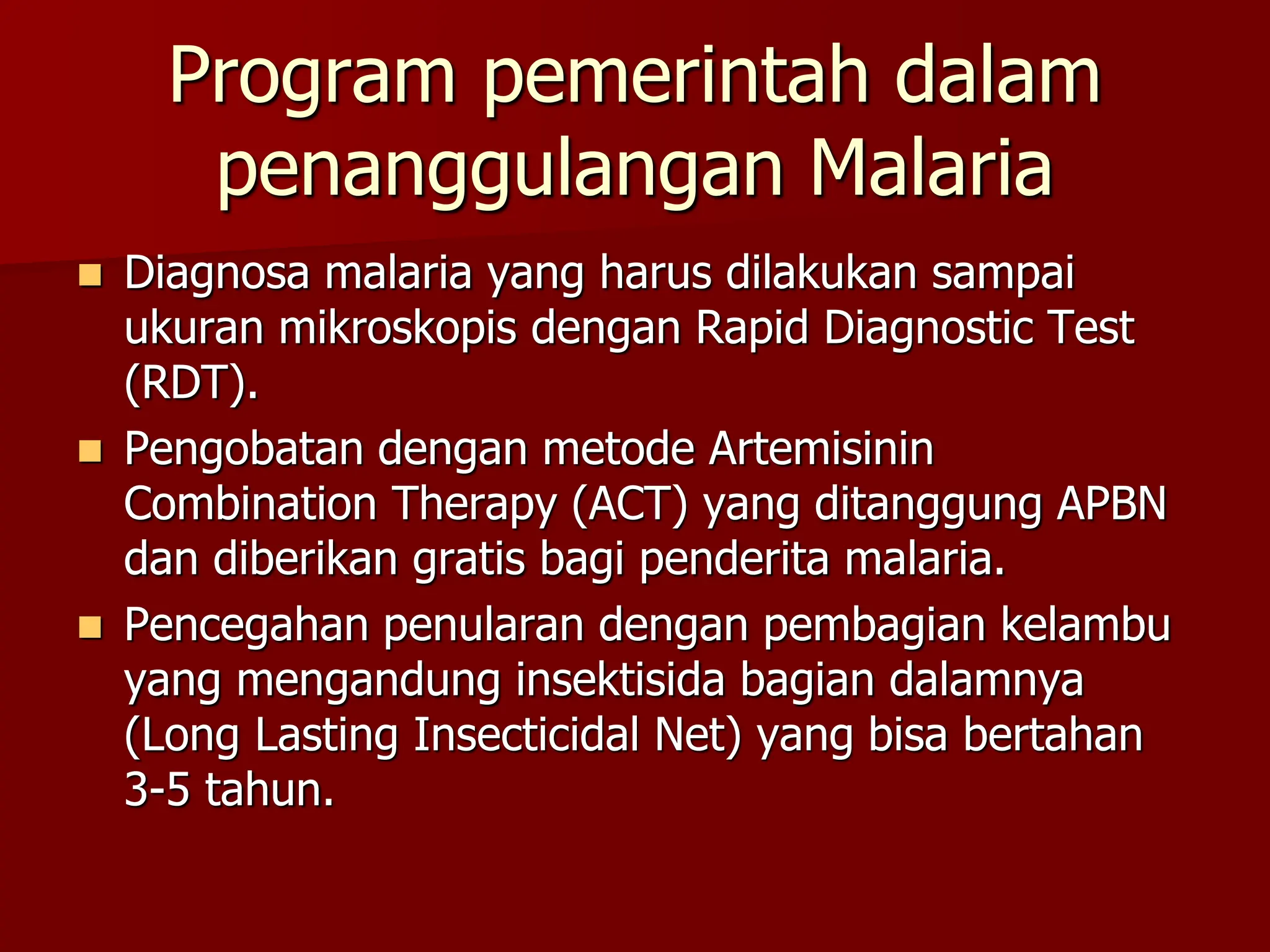 PPT PENYAKIT MALARIA BY ARIFFF HENDRA K | PPT