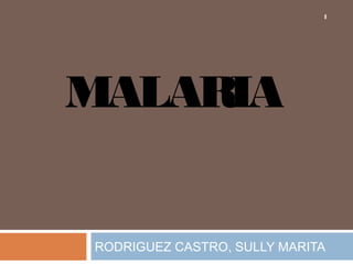 RODRIGUEZ CASTRO, SULLY MARITA
MALARIA
1
 