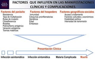 FACTORES QUE INFLUYEN EN LAS MANIFESTACIONES
                    CLÍNICAS Y COMPLICACIONES.
Factores del parásito        F...