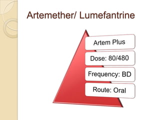 Artemether/ Lumefantrine

 