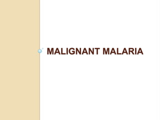MALIGNANT MALARIA

 