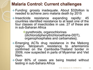 Malaria Control & the RTS,S Vaccine-under-trial:  Matters Arising by Dr. Idokoko