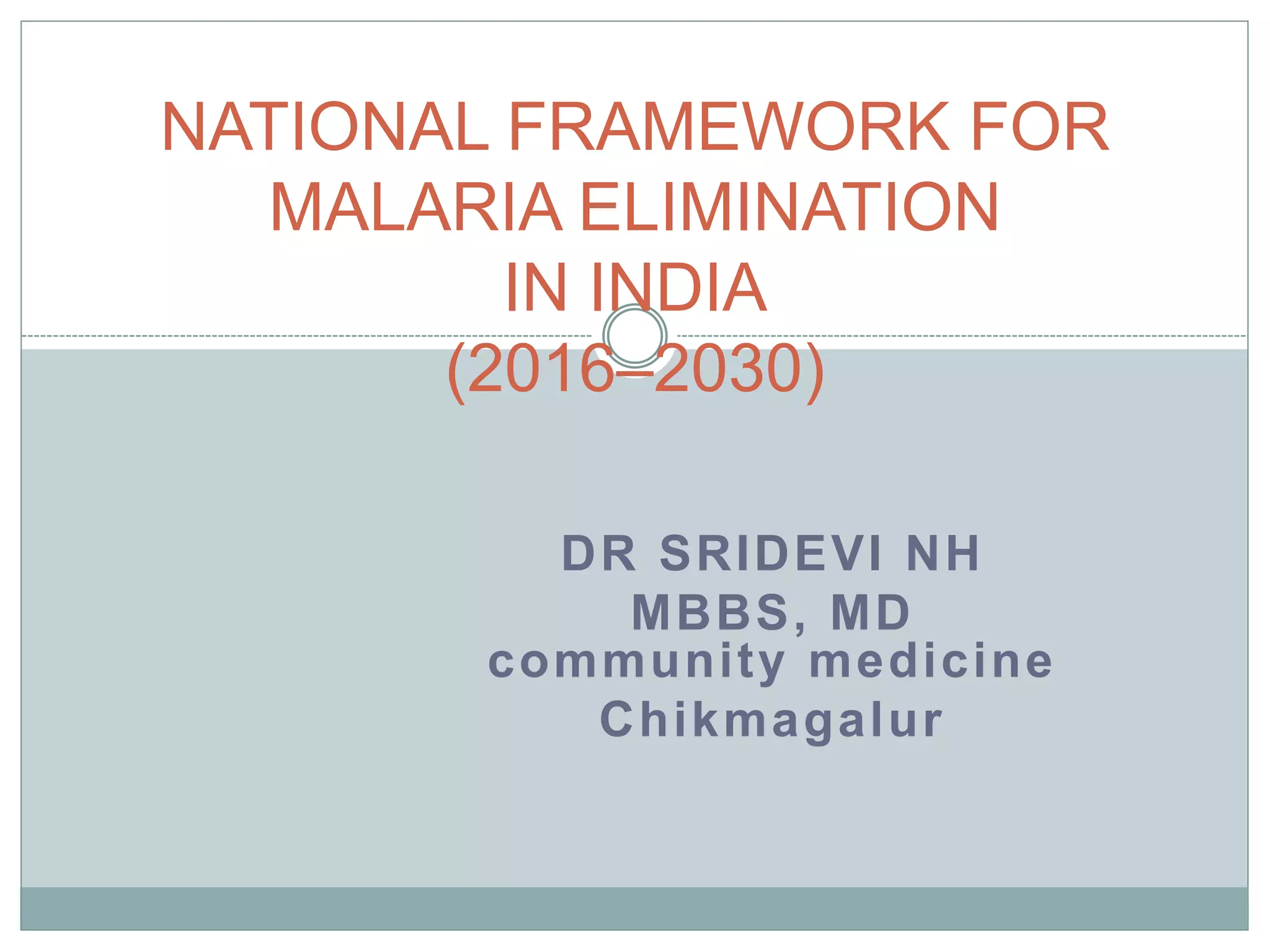 NATIONAL MALARIA ELIMINATION PROGRAMME PDF visual data 2