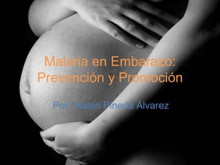 Malaria en Embarazo:
Prevención y Promoción
Por: Mateo Pineda Álvarez
 