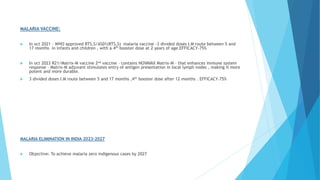 malaria etiology , management, treatment | PPTX
