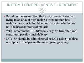 Malaria in pregnancy by dr yusuf, aliyu bindawa | PPTX
