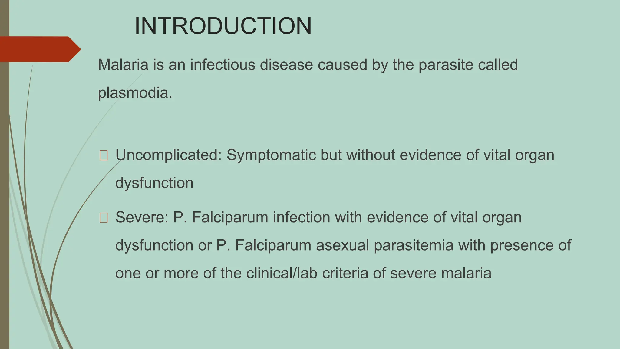 Severe Malaria; Clinical Features and Management.pptx
