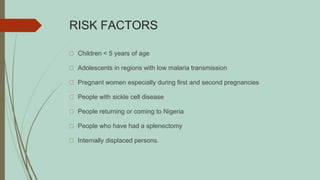 Severe Malaria; Clinical Features and Management.pptx