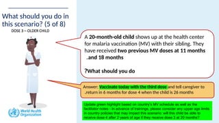 MALARIA VACCINE SCHEDULE --- ESSENTIAL MALARIA TRAINING MODULES ...