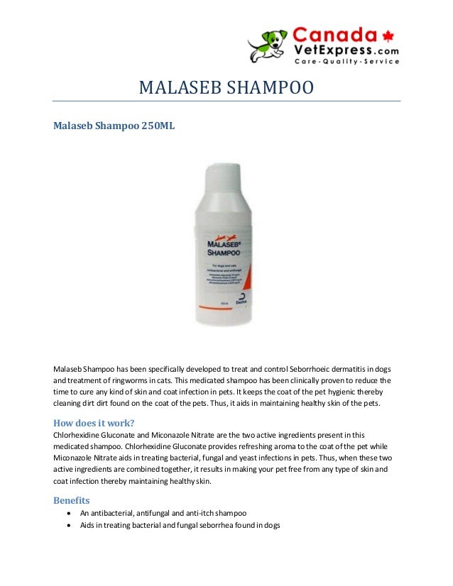 malaseb shampoo ingredients