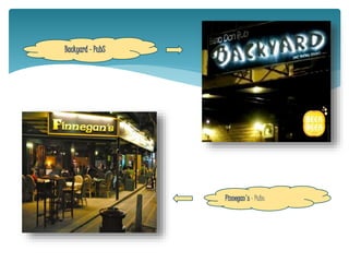 Backyard - PubS
Finnegan's – Pubs
 