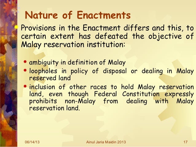 Malay Reservation Land
