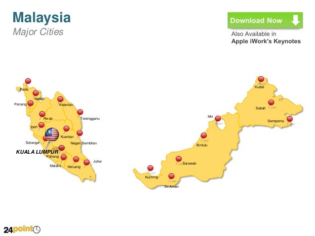 Malaysia - Editable PPT Map