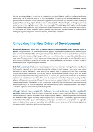 State of the
Digital Economy
in Malaysia
CHAPTER 2
28 Malaysia’s Digital Economy: A New Driver of Development
 