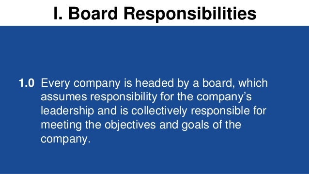 Malaysia Code on Corporate Governance