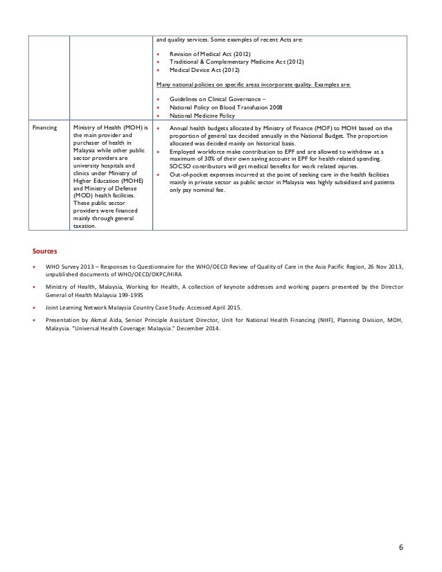 Malaysia Governing For Quality Improvement In The Context Of Uhc