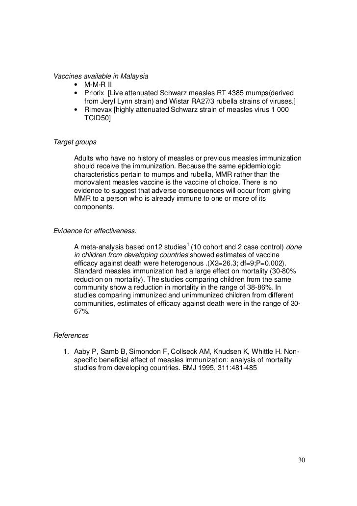 Malaysia Cpg For Adult Vaccination