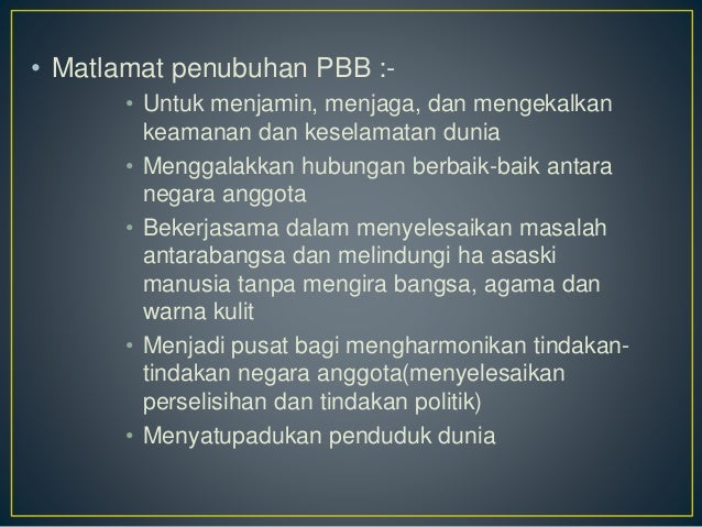 Penglibatan malaysia dalam pbb