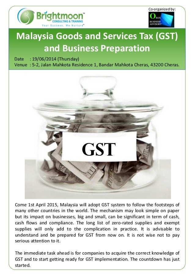 Malaysia Gst And Business Preparation Training Kl