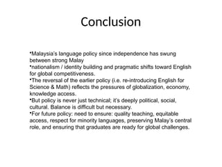Evolution and Challenges of Language Policies in Malaysia Since ...