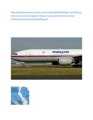 Malaysian Airlines MH370: A Dirty Secret And Conspiracy Facts
