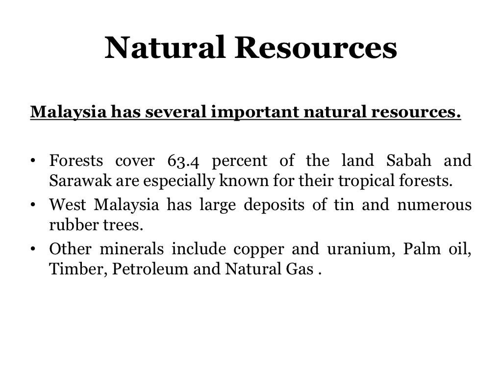 Malaysia natural resources