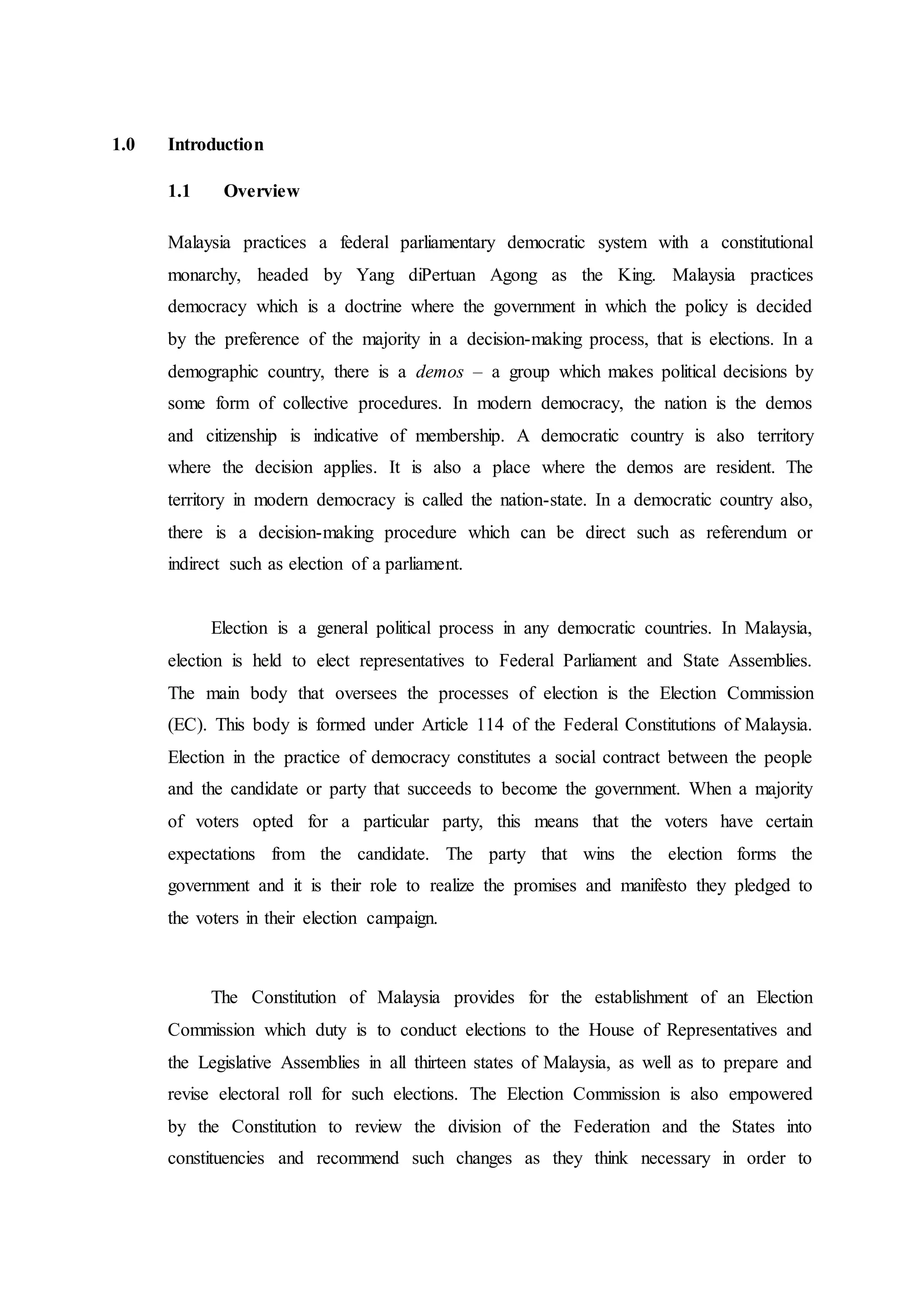 Malaysian election process | DOCX