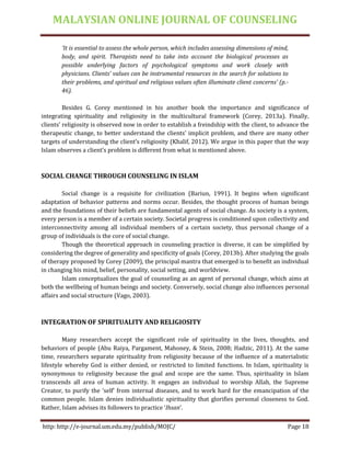 CONCEPTUAL AND PRACTICAL UNDERSTANDING OF COUNSELING IN ISLAM | PDF