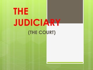 THE
JUDICIARY
(THE COURT)
 