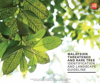 A publication covering 74 IUCN RED List Tree Species of Malaysia prepared by
Sime Darby Property in collaboration with specialist organisations
 