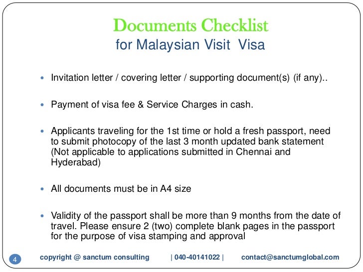 Malaysian Visit Visa Sanctum Consulting