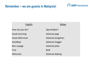 Service Rendered In Malay Culture and business guide Malaysia - Asia | PDF