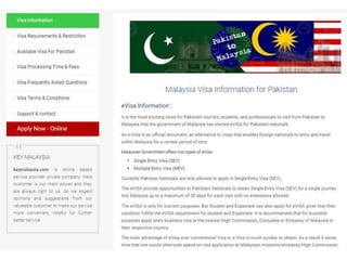 Malaysia visa from Pakistan