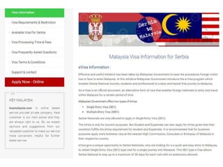 Malaysia visa from Serbia