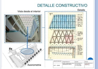 DETALLE CONSTRUCTIVO
                                   Detalle
Vista desde el interior




          Axonometria
 