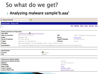    Analyzing malware sample‘b.aaa’
 