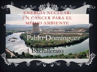 ENERGÍA NUCLEAR:
UN CÁNCER PARA EL
MEDIO AMBIENTE
Pablo Domínguez
1 Bachillerato
 