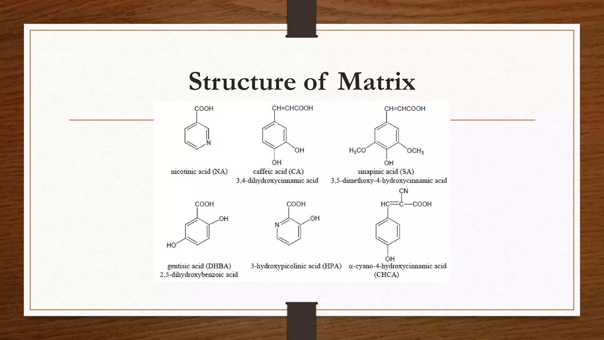 Structure of Matrix
 