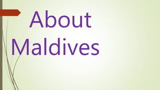 About
Maldives
 