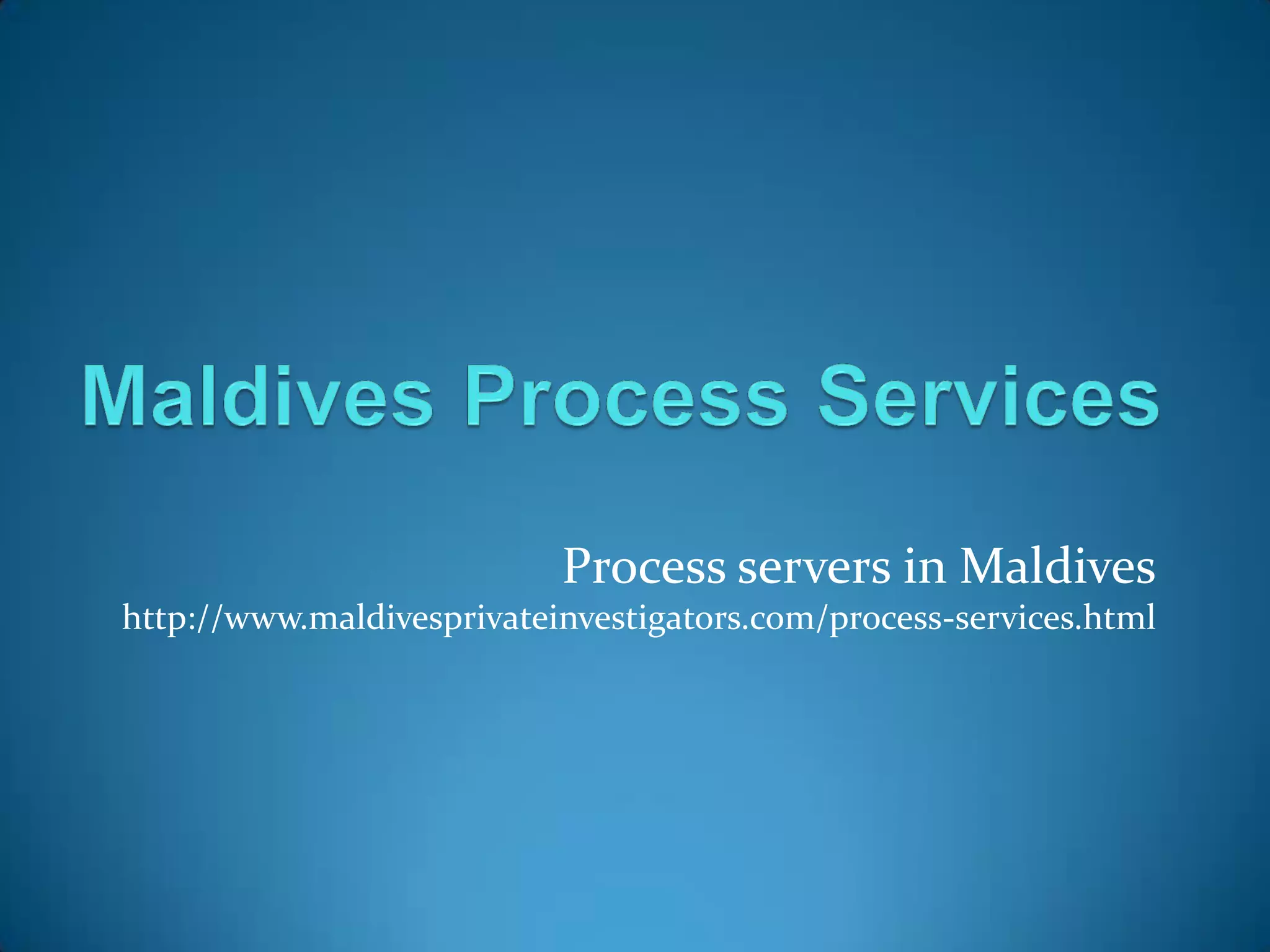Maldives Process Services PDF Maldives process services pdf